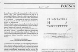 Retaguardia de la vanguardia  [artículo] René Téllez Lendech.