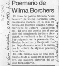 Poemario de Wilma Borchers  [artículo].