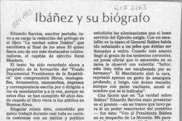 Ibáñez y su biógrafo  [artículo] Lautaro Robles.
