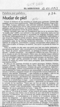 Mudar de piel  [artículo] Marcelo Novoa.