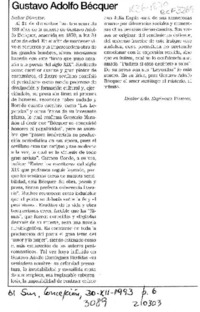 Gustavo Adolfo Bécquer  [artículo] Héctor Edo. Espinoza Viveros.