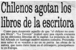 Chilenos agotan los libros de la escritora