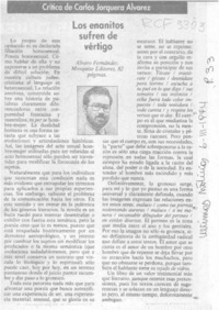 Los enanitos sufren de vértigo  [artículo] Carlos Jorquera Alvarez.