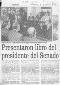 Presentaron libro del presidente del Senado  [artículo].