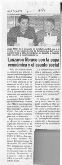 Lanzaron libraco con la papa económica y el asunto social