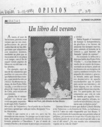 Un libro del verano  [artículo] Alfonso Calderón.