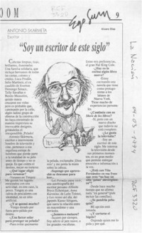 "Soy un escritor de este siglo"  [artículo] Alvaro Díaz.