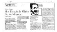 Hoy escucha la plática de los muertos  [artículo] Beatriz Berger.