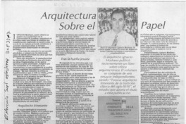 Arquitectura sobre el papel  [artículo] Daniela Krauss von Harper.