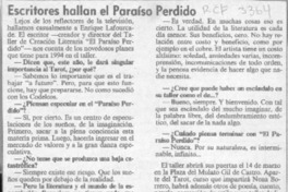 Escritores hallan el paraíso perdido  [artículo].