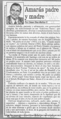Amarás padre y madre  [artículo] César Díaz-Muñoz C.