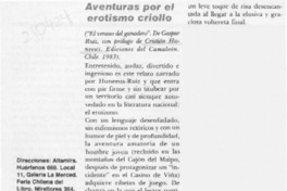 Aventuras por el erotismo criollo