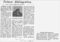 Fichero bibliográfico  [artículo] Carlos René Ibacache.