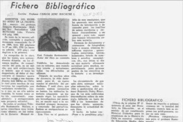 Fichero bibliográfico  [artículo] Carlos René Ibacache.