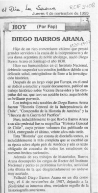 Diego Barros Arana  [artículo] Fap.