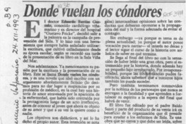 Donde vuelan los cóndores  [artículo] E. Rodríguez.
