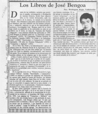 Los libros de José Bengoa  [artículo] Wellington Rojas Valdebenito.