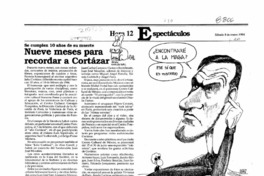 Nueve meses para recordar a Cortázar  [artículo].