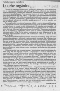 La urbe orgánica  [artículo] Marcelo Novoa.