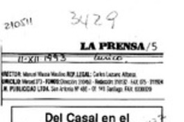 Del Casal en el recuerdo  [artículo] Darío de la Fuente D.