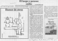 El largo y penoso exilio  [artículo] Marino Muñoz Lagos.