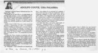 Adolfo Couve, una palabra  [artículo] Elba Elena Jiménez.