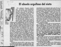 El abuelo orgulloso del nieto  [artículo] Raúl Morales Alvarez.