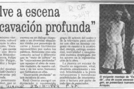 Vuelve a escena "Excavación profunda"  [artículo].