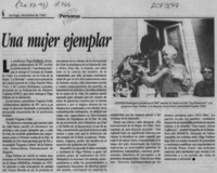 Una Mujer ejemplar  [artículo].