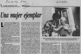 Una Mujer ejemplar  [artículo].