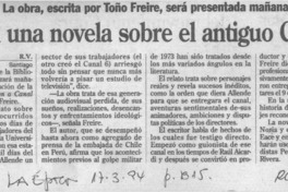 Editan una novela sobre el antiguo canal 9  [artículo] R. V.