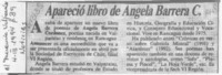 Apareció libro de Angela Barrera C.