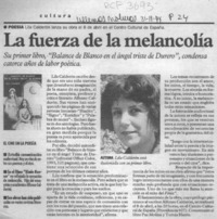 La Fuerza de la melancolía  [artículo].