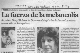 La Fuerza de la melancolía  [artículo].