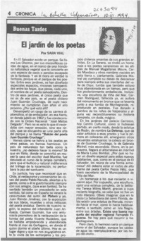 El Jardín de los poetas  [artículo] Sara Vial.