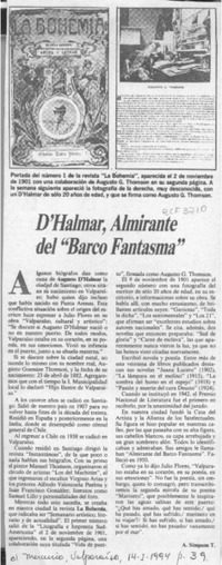 D'Halmar, almirante del "Barco Fantasma"  [artículo] A. Simpson T.