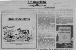 Un novelista magallánico  [artículo] Marino Muñoz Lagos.