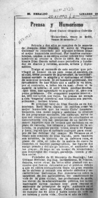 Prensa y humorismo  [artículo] Juan Carlos González Colville.