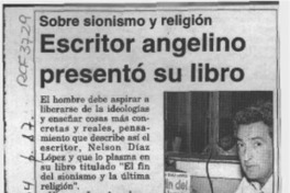 Escritor angelino presentó su libro  [artículo].