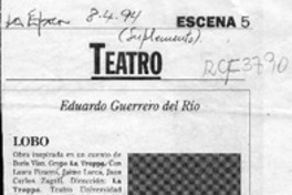 Teatro  [artículo] Eduardo Guerrero del Río.