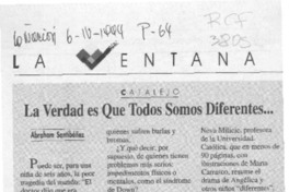 La verdad es que todos somos diferentes --  [artículo] Abraham Santibáñez.