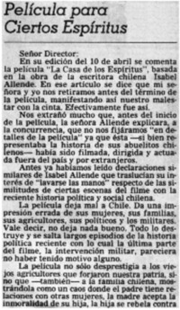 Película para ciertos espíritus