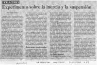 Experimento sobre la inercia y la suspensión  [artículo] Pedro Labra.