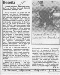 "Poemas divertidos para niños aburridos" E. R. M.