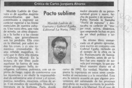 Pacto sublime  [artículo] Carlos Jorquera.