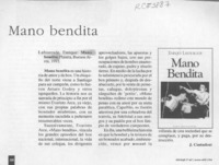 Mano bendita  [artículo] J. Costadoat.