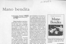 Mano bendita  [artículo] J. Costadoat.