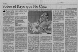 Sobre el rayo que no cesa  [artículo] Enrique Lafourcade.