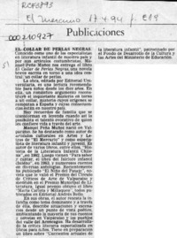 El Collar de perlas negras  [artículo].