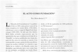 El acto como fundación